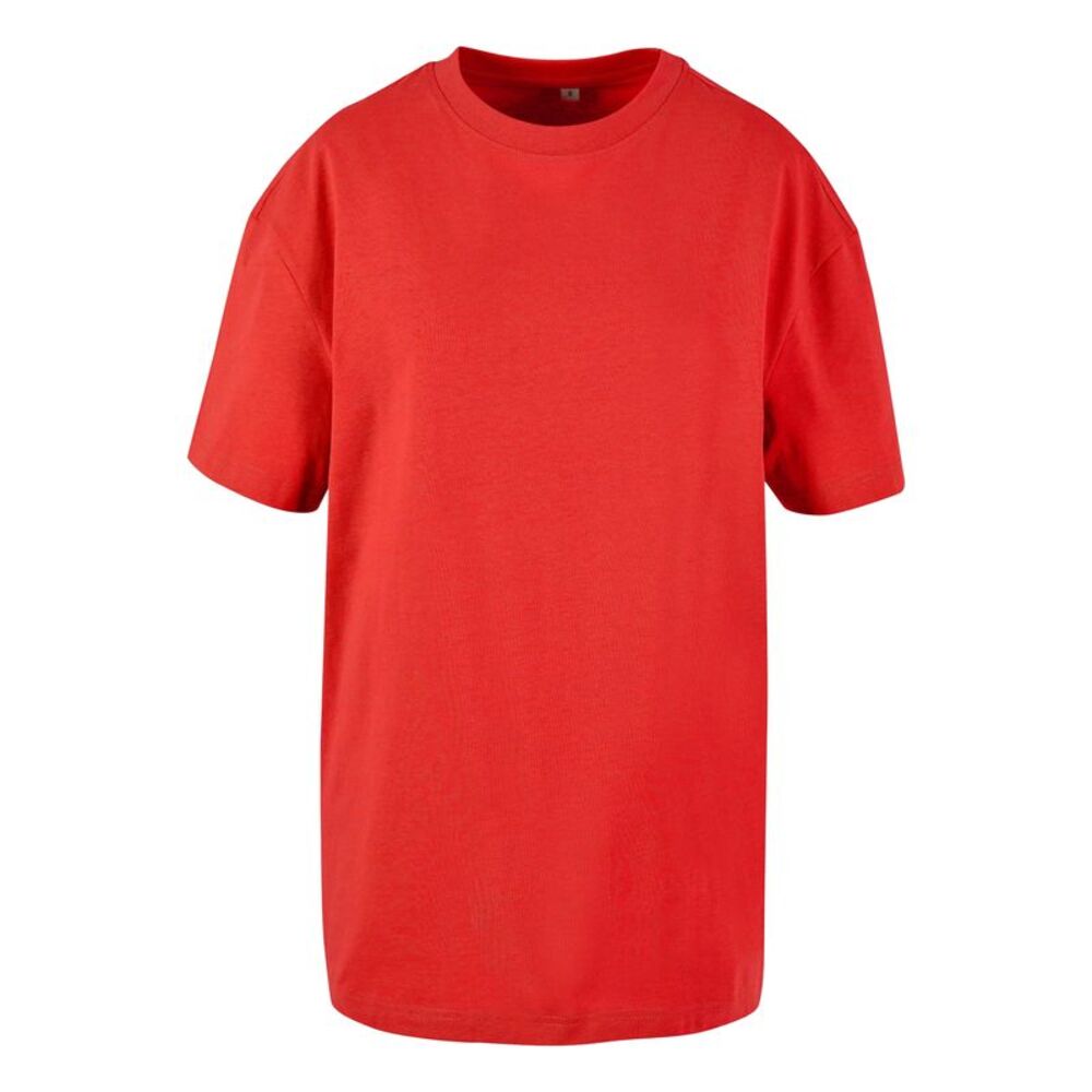 Build Your Brand Womens/Ladies Boyfriend Oversized T-Shirt / City Red
